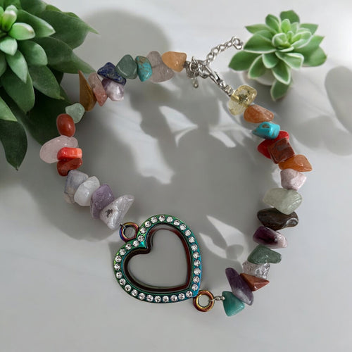 Pulsera corazón locket