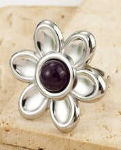 🌸 Anillo Flor de Piedras Naturales