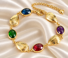 3)Starlight Gems Collection – Stainless Steel Bracelet